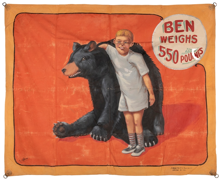  JOHNSON, Fred G. (American, 1892-1990). Ben / Weighs 550 Pounds.