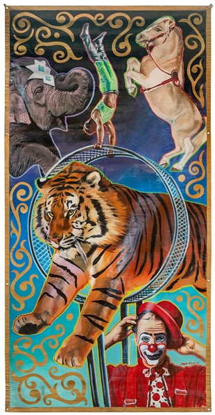 KEANE, Maggie. Tiger Carnival Banner. Vidbel’s Olde Tyme Circus. 1998.