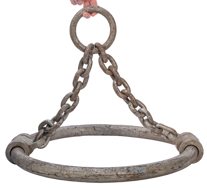  Circus Tent Bale Ring. Large and heavy cast iron ring with ...