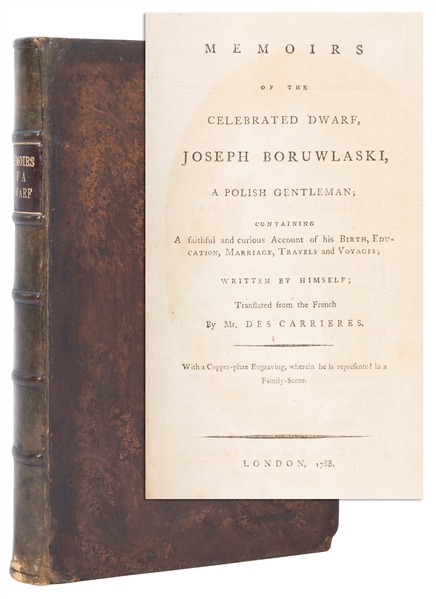  BORULASKI, Joseph. Memoirs of the Celebrated Dwarf, Joseph ...