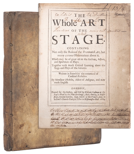  [STAGE/THEATER] HEDELIN, M. The Whole Art of the Stage: con...