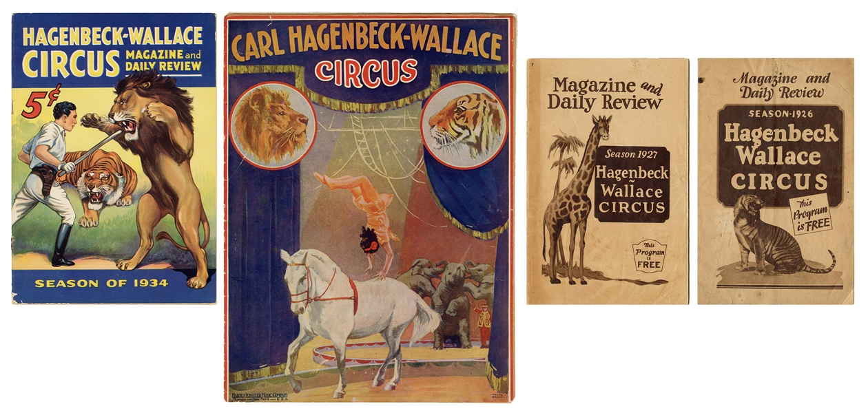  Lot of Carl Hagenbeck-Wallace Circus Magazines. American. I...