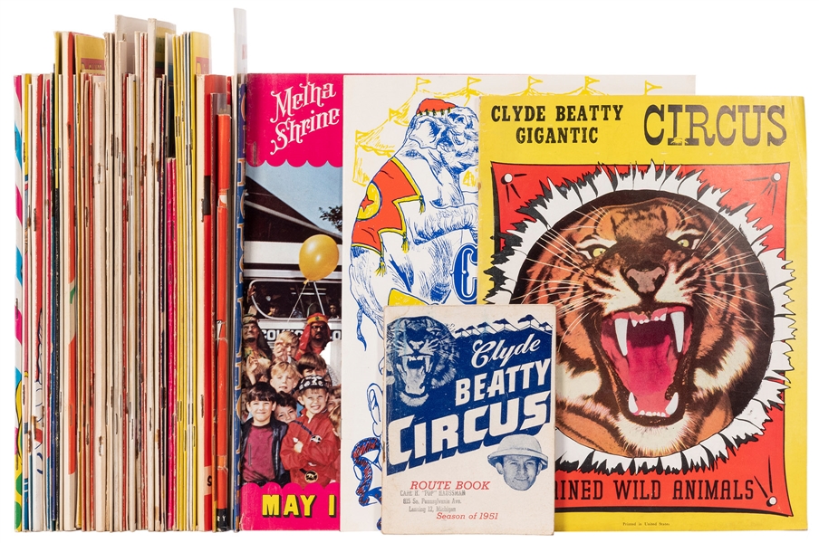  Lot of American Circus Programs. Circa 1950s/70s. Approxima...