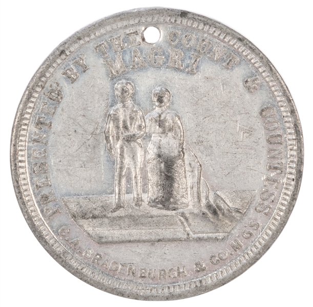  Count and Countess Magri Brandenburgh’s Dime Museum Medal. ...