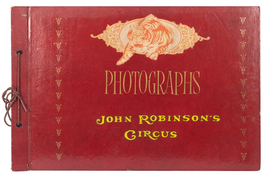  John Robinson Circus Scrapbook with Photographs. Approximat...