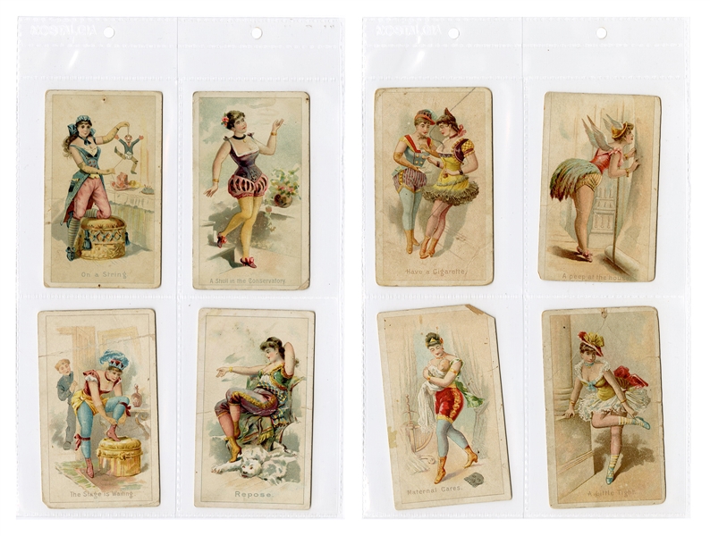  W. Duke & Sons Burlesque Scenes Trade Cards (15). Boston: F...