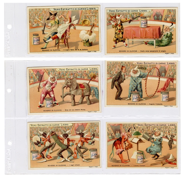  Four Liebig Circus Trade Card Sets. 1890s/1900s. Four sets,...