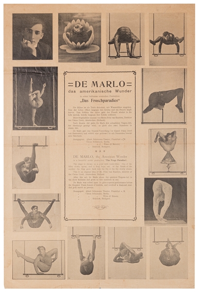  De Marlo (Contortionist) Advertisement. Circa 1920s. Small ...