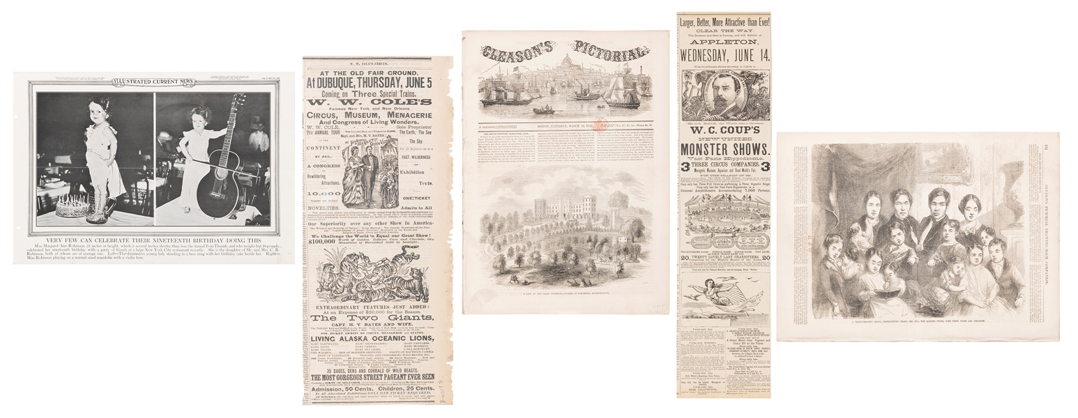  Lot of 19th/early 20th Circus Advertisements. Circa 1840s/1...