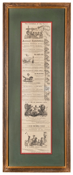  J.M. French Circus Advertisement. Removed from Clinton Cour...