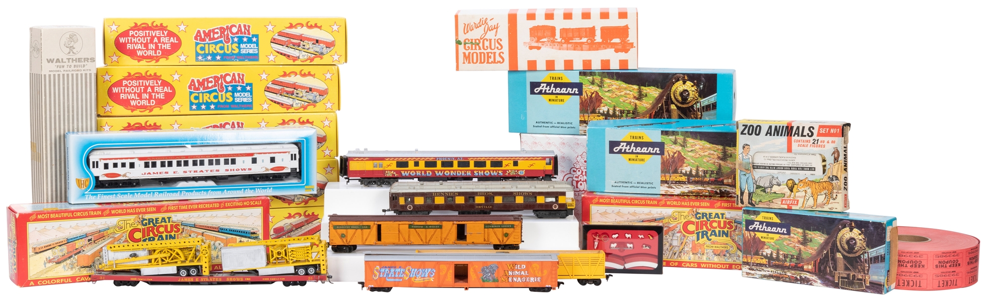  Collection of Circus and Carnival Scale Railroad Models and...