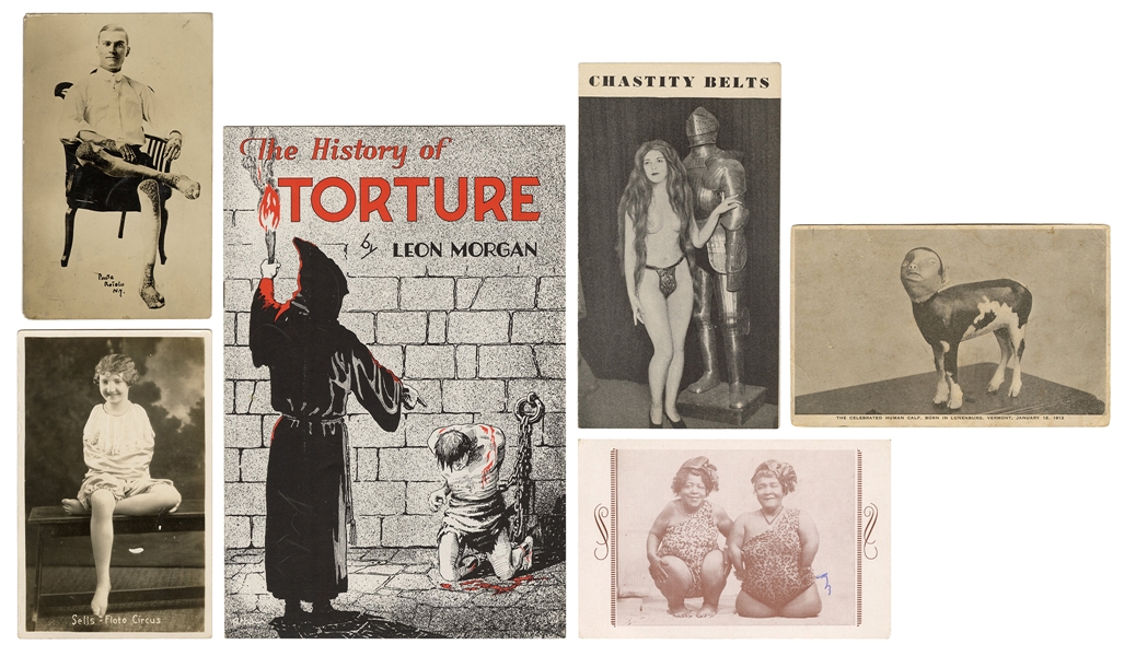  [ODDITY] Group of Freakshow and Torture Ephemera. Including...