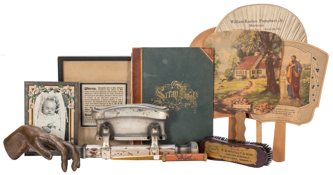  Early Funeral Home Ephemera and Collectibles. Includes: 19t...