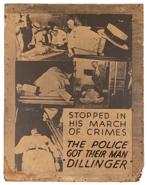  John Dillinger Crime Show Lobby Board. From the original sh...
