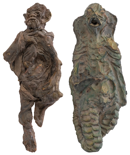  Pair of “Mummified” Oddities. Circa 1930. Including a merma...