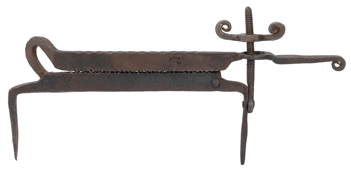  Finger Press. English. A large iron torture device stamped ...