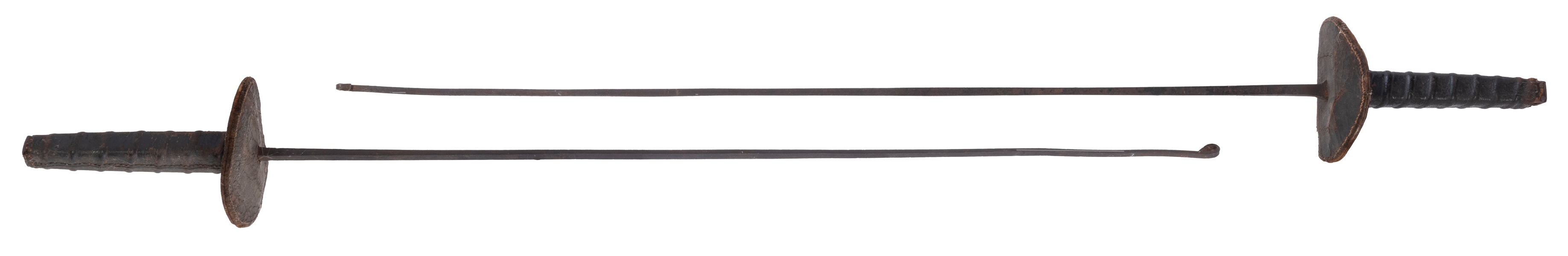  Pair of German Fencing Sabers or Foils. 19th century. Both ...