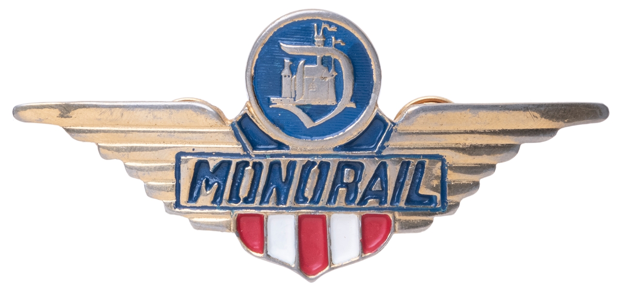  Disneyland Monorail Pilot Wings Hat Pin. Disneyland, 1959. ...