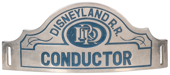  Disneyland Railroad Conductor Hat Badge. Disneyland, ca. 19...