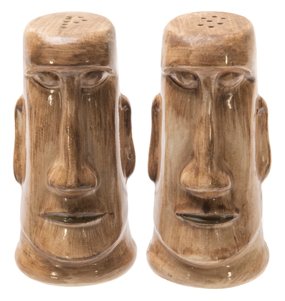  Pair of Adventureland Moa Tiki Salt & Pepper Shakers. Walt ...