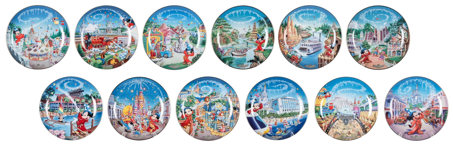  Set of Walt Disney World 25th Anniversary Dishes (12). Prod...