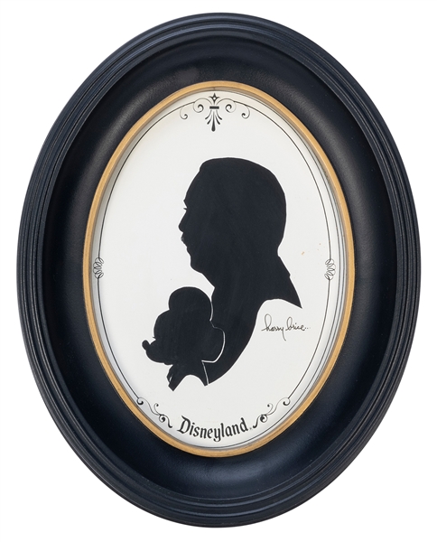  BRICE, Harry (American). Walt and Mickey Oval Silhouette. W...