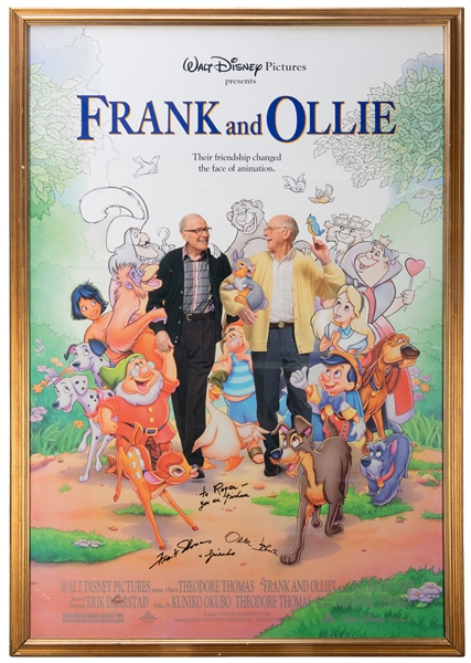  Frank and Ollie Inscribed and Signed Movie Poster. Disney, ...