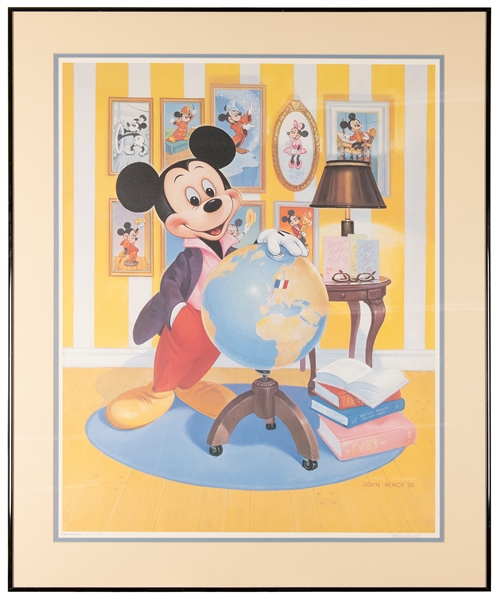  Mickey’s Birthday Lithograph, Signed. Disneyland, 1988. One...