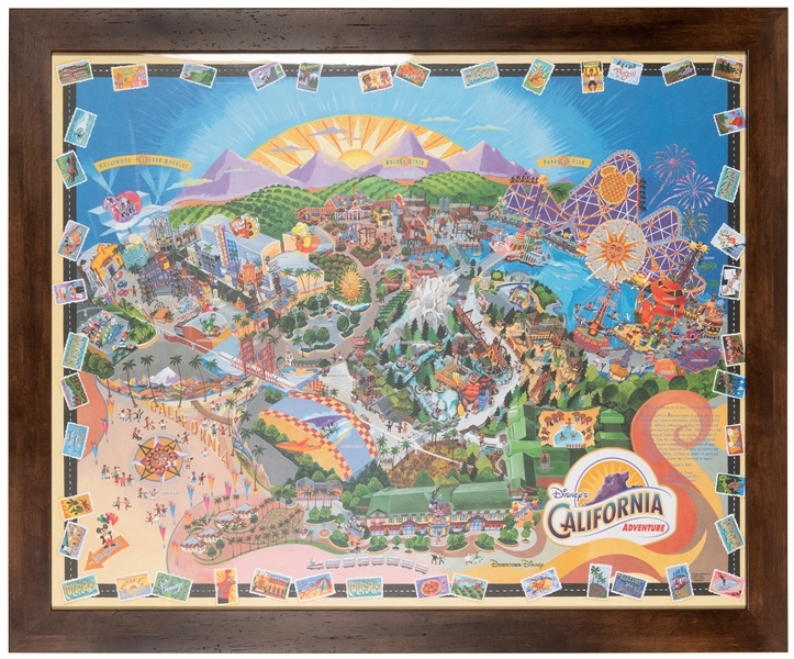  Original Unfolded California Adventure Park Map. Disneyland...