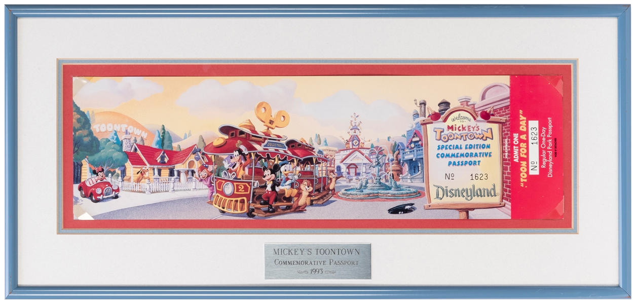  Mickey’s Toontown Commemorative Passport. Disneyland, 1993....