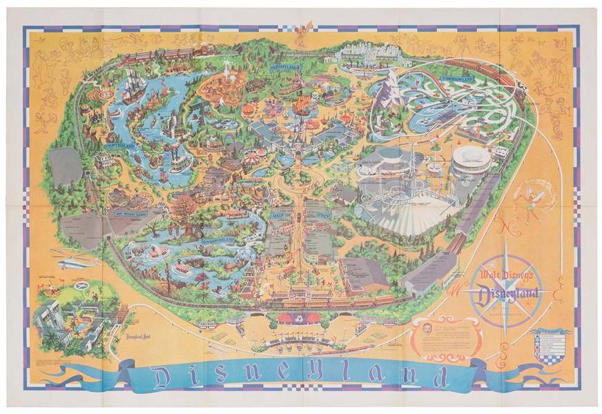 1968 Disneyland Souvenir Map. Designed by Imagineer Collin ...