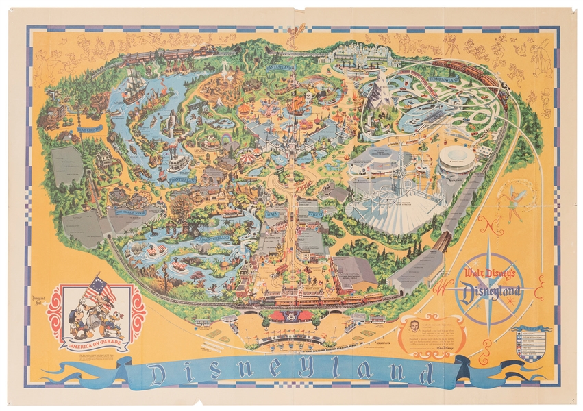  Walt Disney’s Guide to Disneyland. Disneyland: 1975. Colorf...