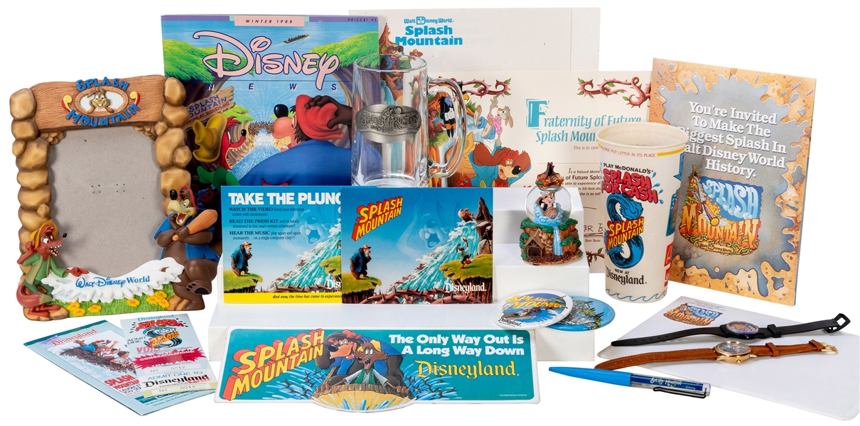  Early Splash Mountain Lot of Rare Items. Walt Disney Co. Co...