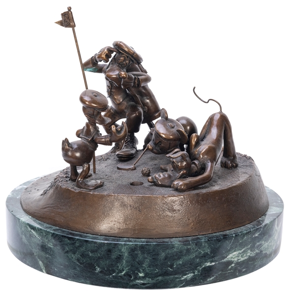  Hudson Chilmark “Foursome Follies” Figurine. Bronze. Marble...