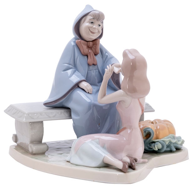  Lladro Cinderella and the Fairy Godmother Porcelain Figure....