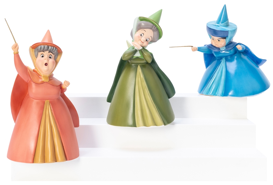 WDCC Sleeping Beauty Flora, Fauna, and Merryweather. Classi...