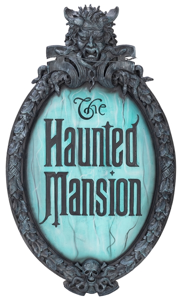  The Haunted Mansion Gate Plaque. Iconic gate plaque with ha...