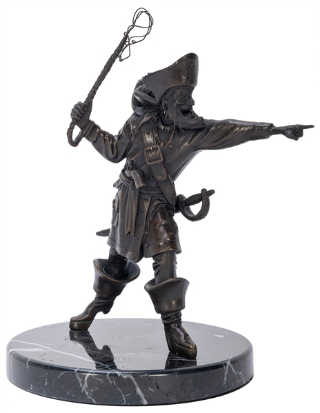  Pirates of the Caribbean Bronze Auctioneer Figure. Bronze f...