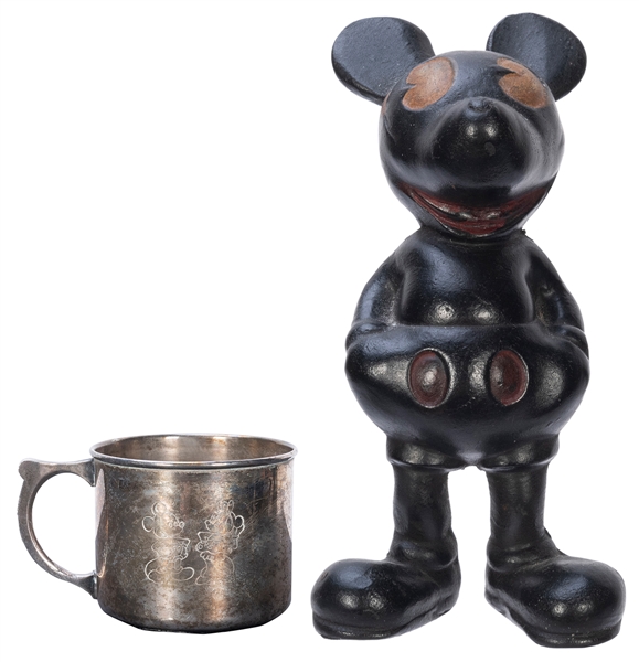 Pair of Mickey Mouse Items. Circa 1930s. Includes Silvercra...