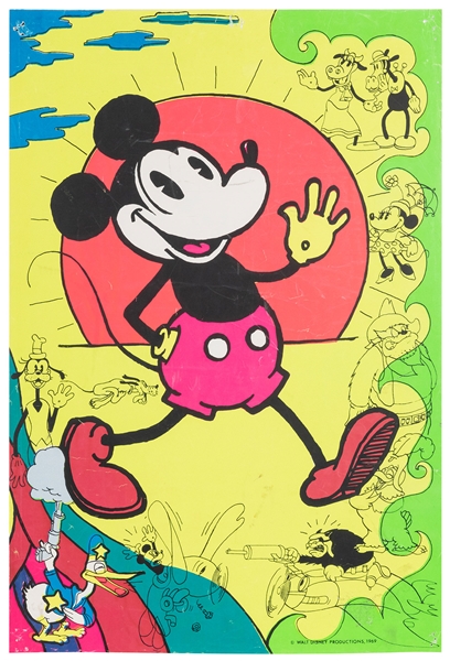  Mickey Mouse Blacklight Poster. 1969. Walt Disney Productio...
