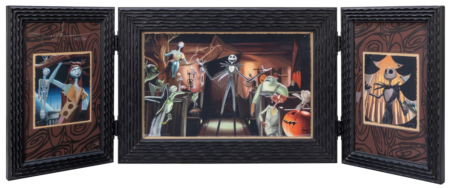  The Nightmare Before Christmas Trick or Tree Triptych. Gicl...
