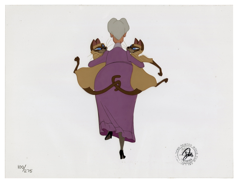  Lady and the Tramp Aunt Sarah, Si and Am Animation Cel. Han...