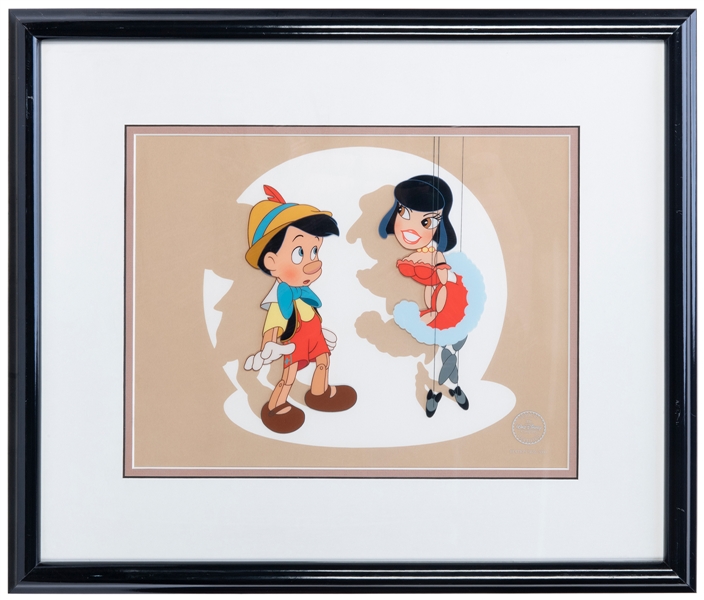  Pinocchio and the Marionette Sericel. Disney Art Editions. ...
