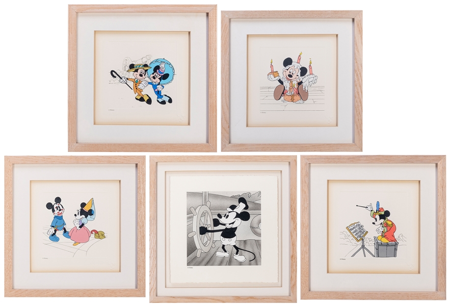  Lot of 5 Classic Mickey Serigraphs. 1994. Being five reprod...