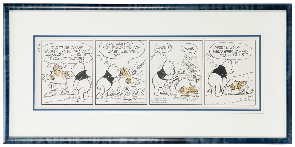  Original Winnie the Pooh Comic Art. 1979. Four panel comic ...