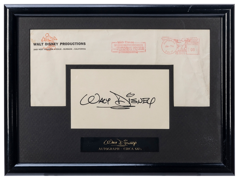  Walt Disney Clipped Signature with Walt Disney Productions ...