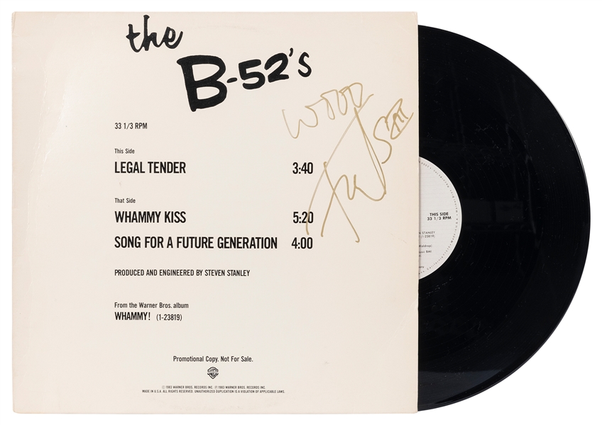  The B-52s “Whammy!” Promo Record Signed by Fred Schneider. ...