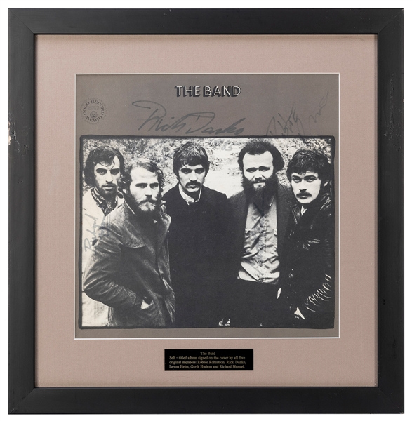  The Band Signed Album Display. Signed by Robbie Robertson, ...