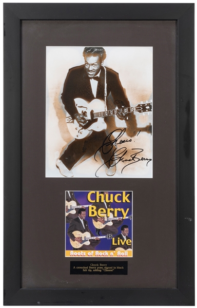  Chuck Berry Publicity Still Display. Signed by the father o...