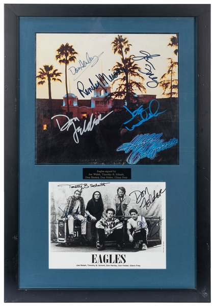  The Eagles Hotel California Album Display. Includes signed ...